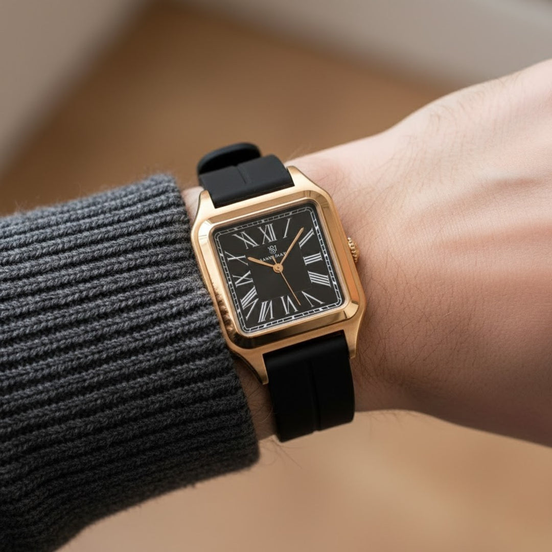 Obsidian Black Square Analog