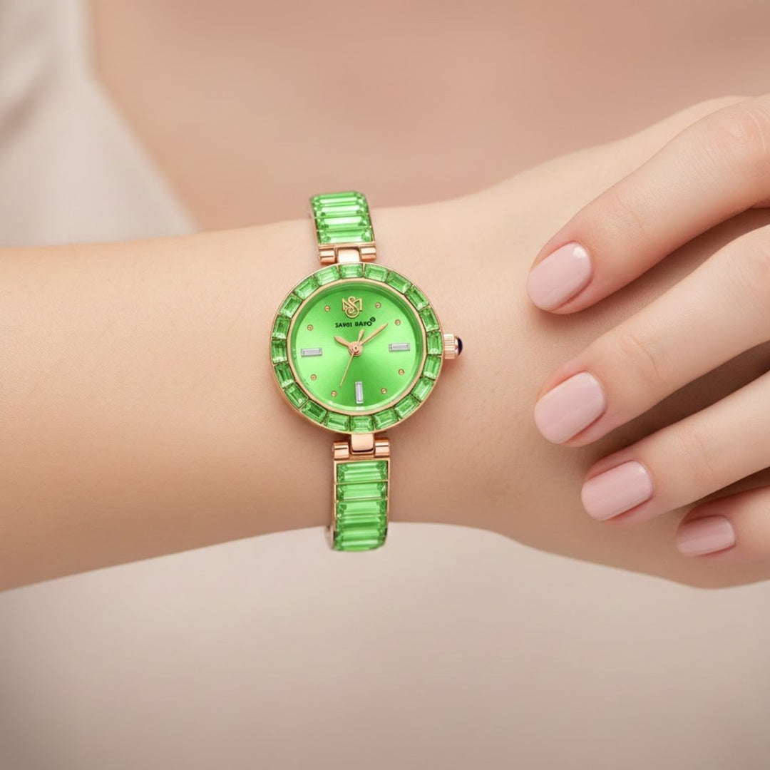 Egyptian Stone Rose Gold Green Women’s Watch