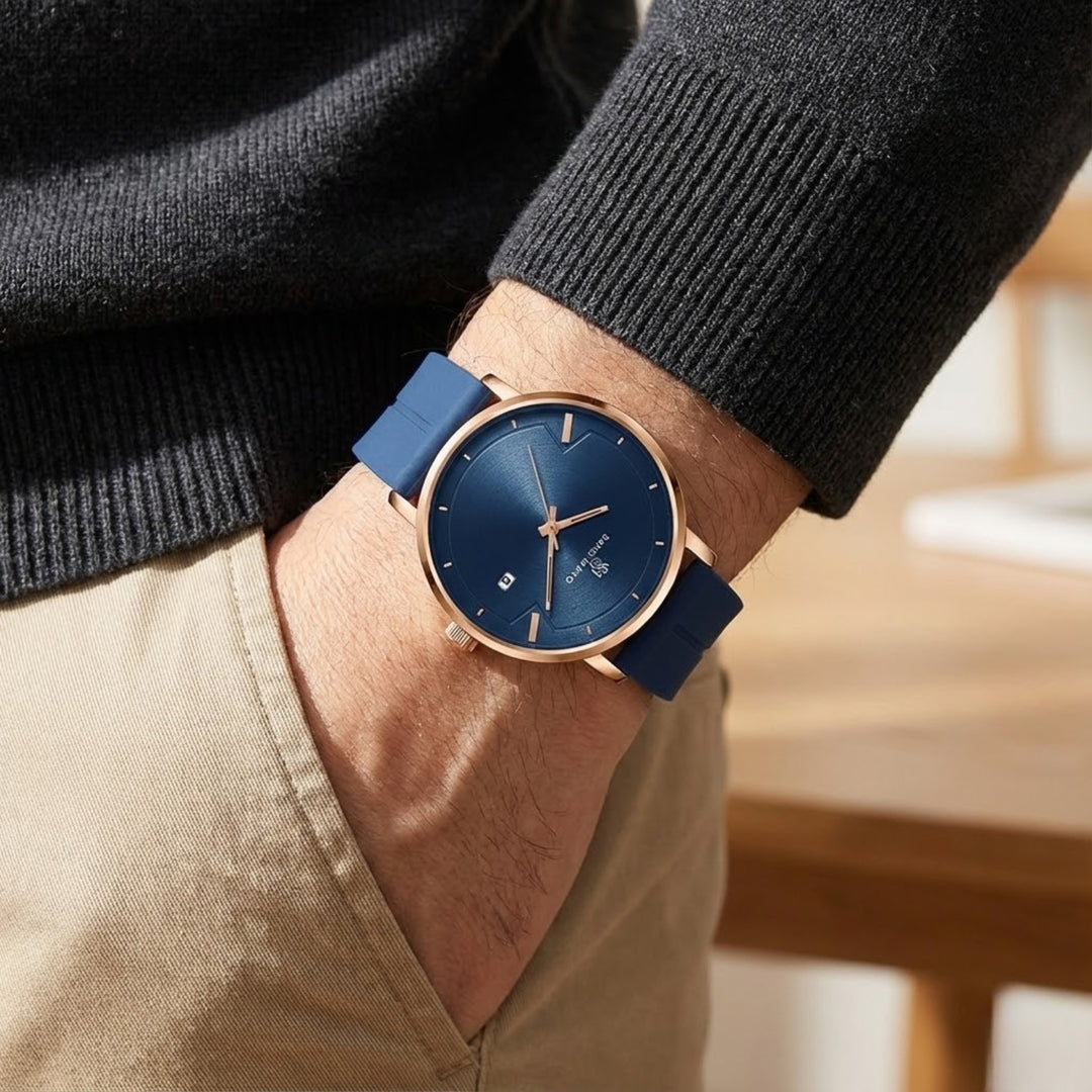 Deep Sapphire Blue Magnetic Lock Analog