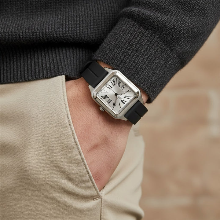 Arctic White Square Analog