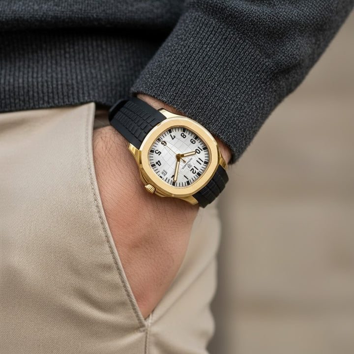 Beta Round White Wrist Watch