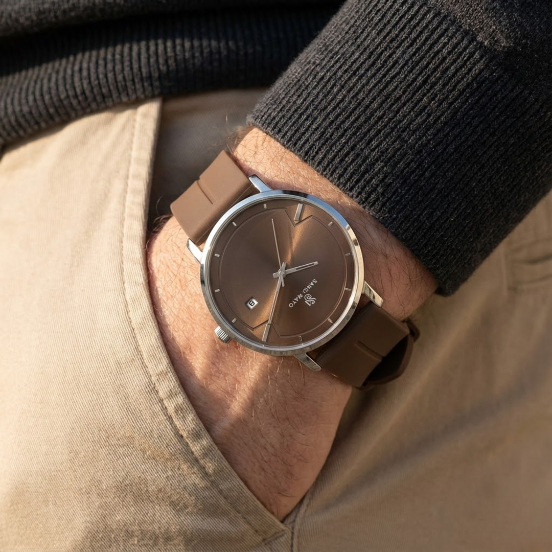 Mocha Brown Magnetic Lock Analog