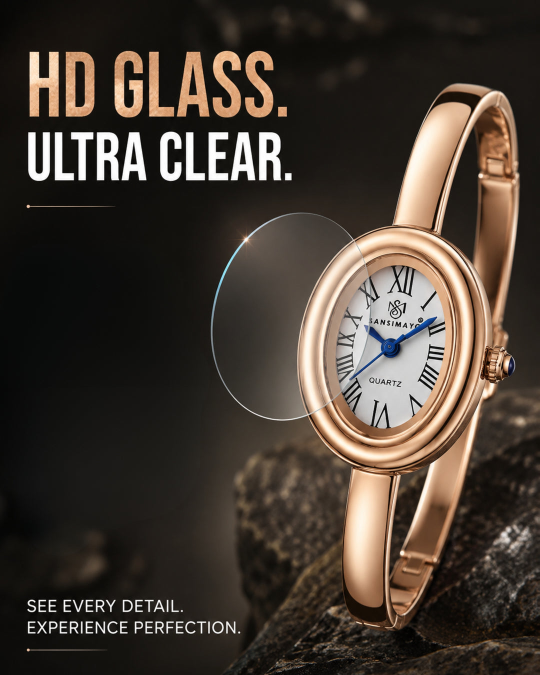 Sansi Mayo Minari Watch -Rose Gold Stainless Steel (White Dial)