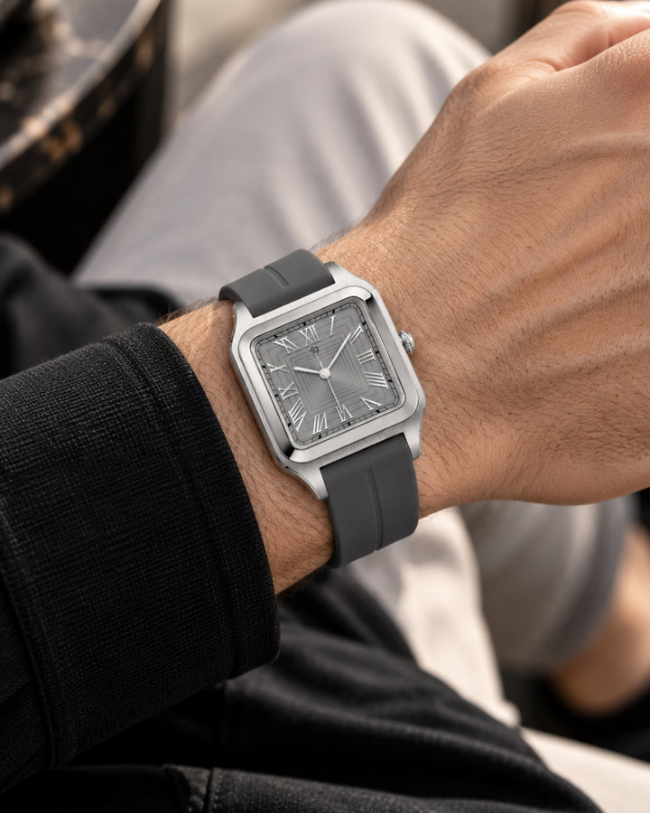 Slate Grey Square Magnetic Analog