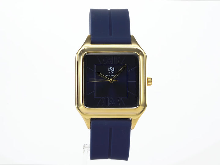 SANSI MAYO Men's Blue Silicone V2 | Blue Dial | Analog | 10mm | Stainless Steel | Square Case | Quartz