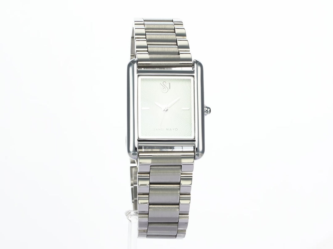 SANSI MAYO Women's Silver Stainless Steel Watch - Green Dial | 10mm | Quartz