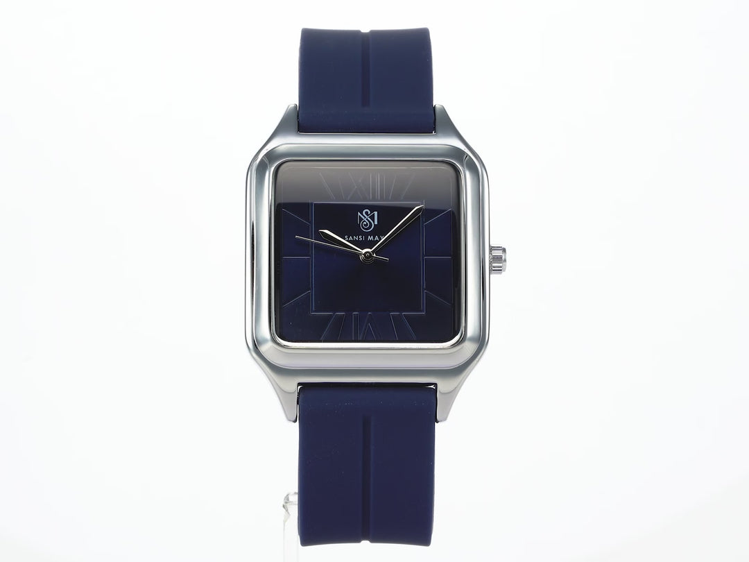 Navy Blue Square Analog