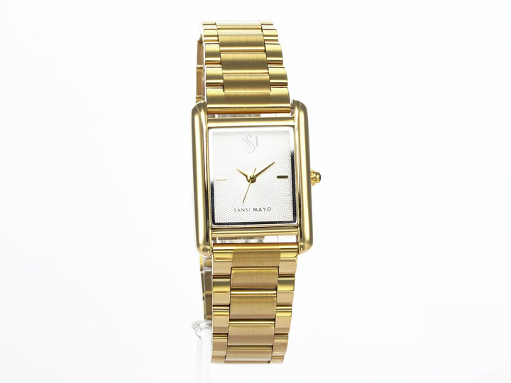 SANSI MAYO Women's Gold Stainless Steel Watch - Grey Dial | 10mm | Quartz