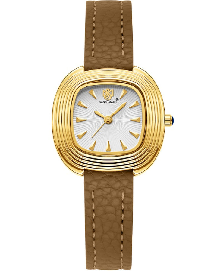 Verona Light Brown Strap Rose Gold Watch for Women