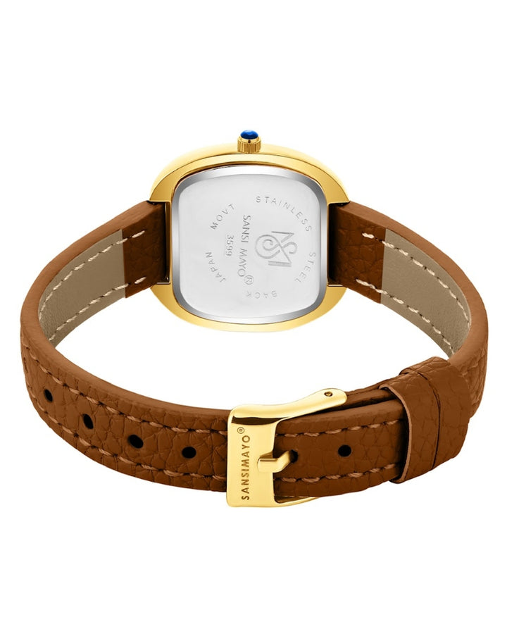 Verona Light Brown Strap Rose Gold Watch for Women