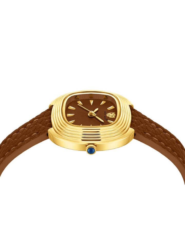 Verona Light Brown Strap Rose Gold Watch for Women