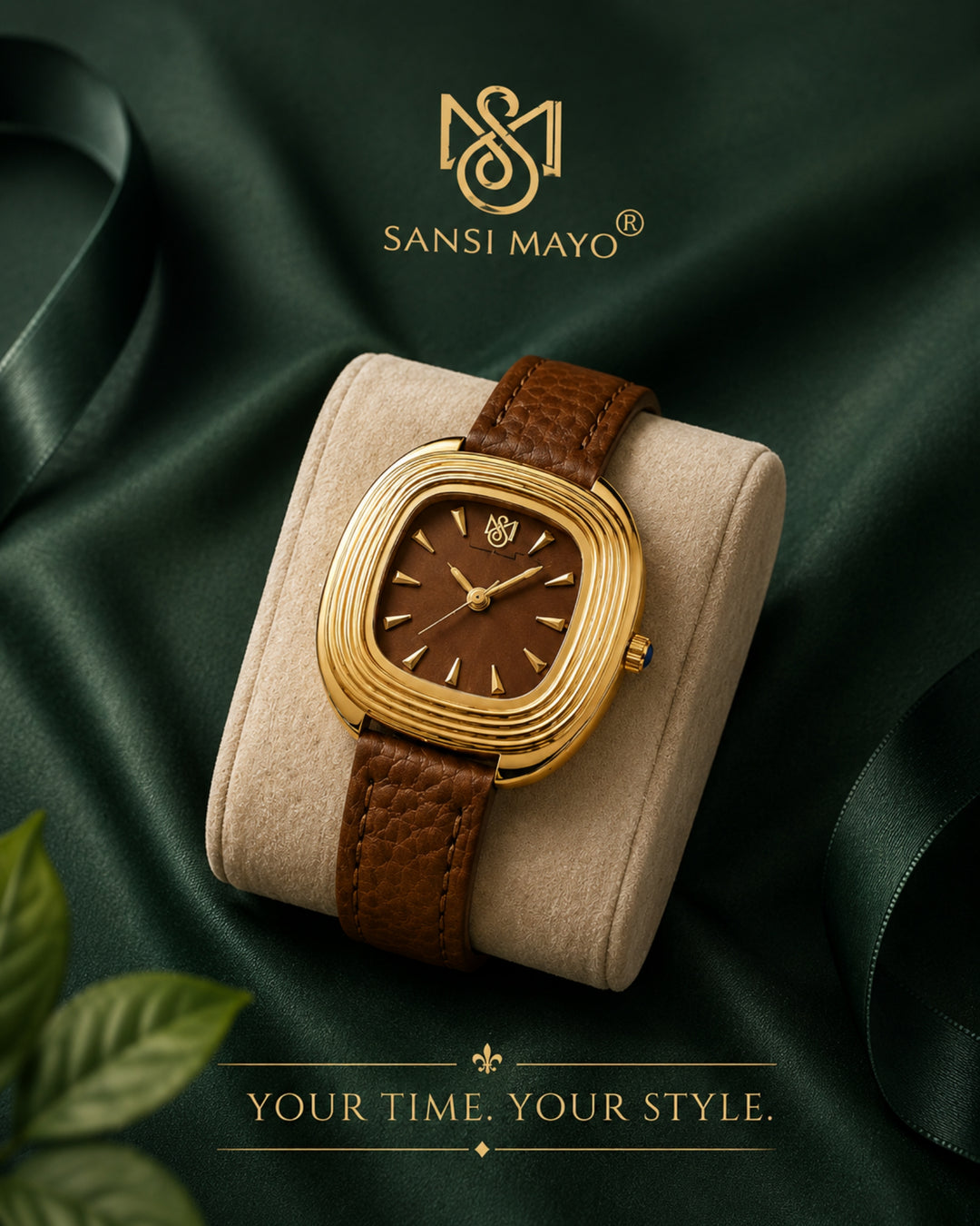 Verona Light Brown Strap Rose Gold Watch for Women