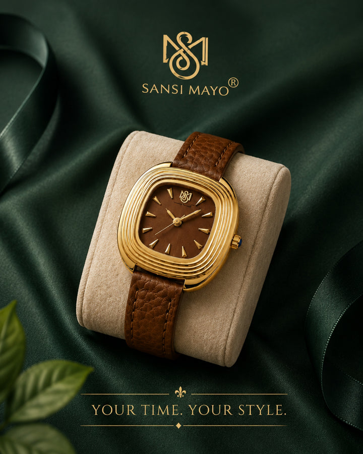 Verona Light Brown Strap Rose Gold Watch for Women