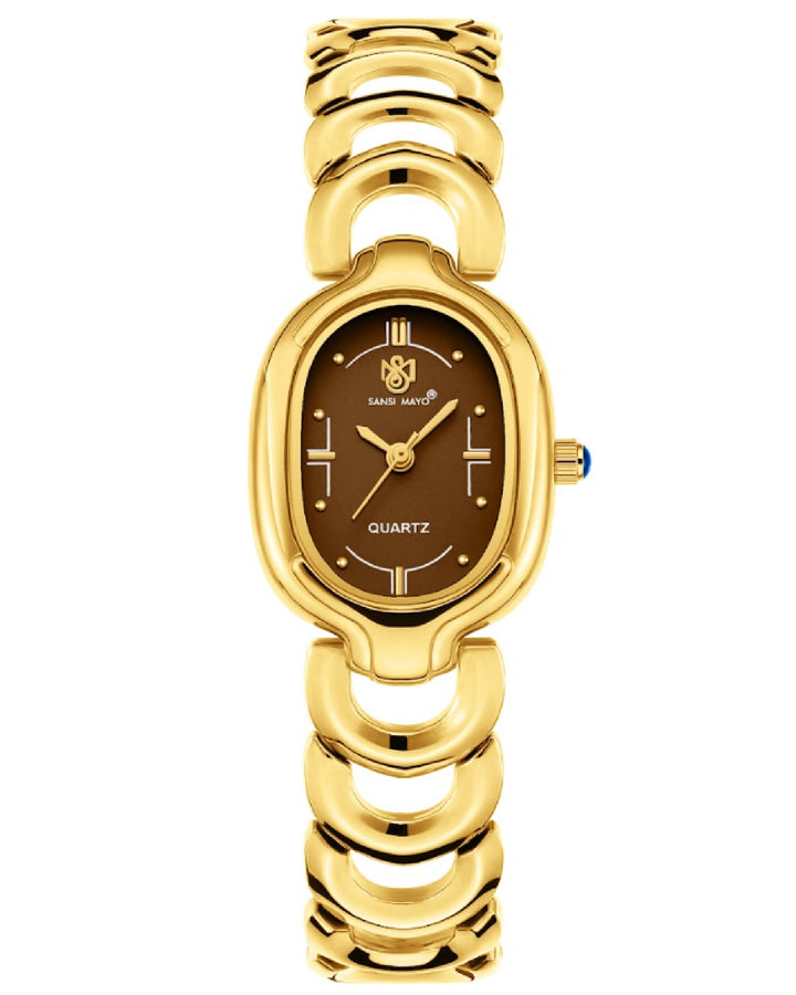 Sansi Mayo VETRA -Maroon Dial & Gold Bracelet