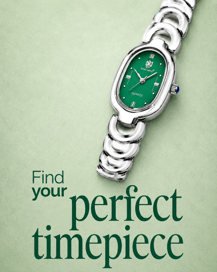 Sansi Mayo VETRA -Green Dial & Silver Bracelet