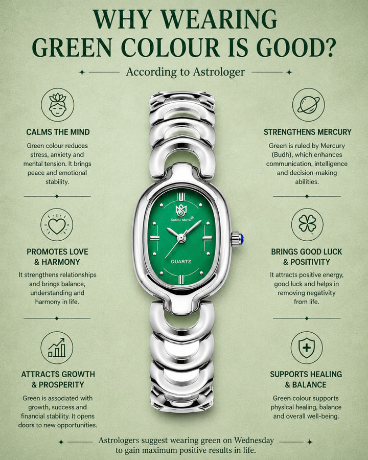 Sansi Mayo VETRA -Green Dial & Silver Bracelet